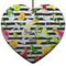 Cocktails Ceramic Flat Ornament - Heart (Front)