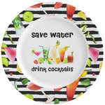 Cocktails Ceramic Dinner Plates (Set of 4)