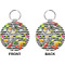 Cocktails Circle Keychain (Front + Back)