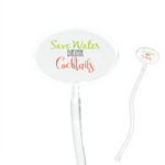 Cocktails 7" Oval Plastic Stir Sticks - Clear