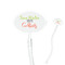 Cocktails Clear Plastic 7" Stir Stick - Oval - Closeup