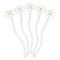 Cocktails Clear Plastic 7" Stir Stick - Oval - Fan