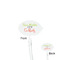 Cocktails Clear Plastic 7" Stir Stick - Oval - Front & Back