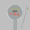 Cocktails Clear Plastic 7" Stir Stick - Round - Closeup