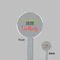 Cocktails Clear Plastic 7" Stir Stick - Round - Front & Back