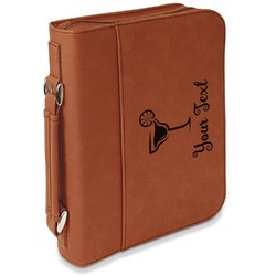 Cocktails Leatherette Book / Bible Cover with Handle & Zipper (Personalized)