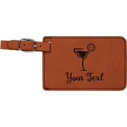 Cocktails Leatherette Luggage Tag (Personalized)