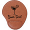 Cocktails Cognac Leatherette Mouse Pads with Wrist Support - Flat