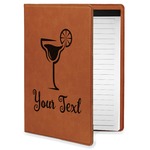 Cocktails Leatherette Portfolio with Notepad - Small - Single Sided (Personalized)