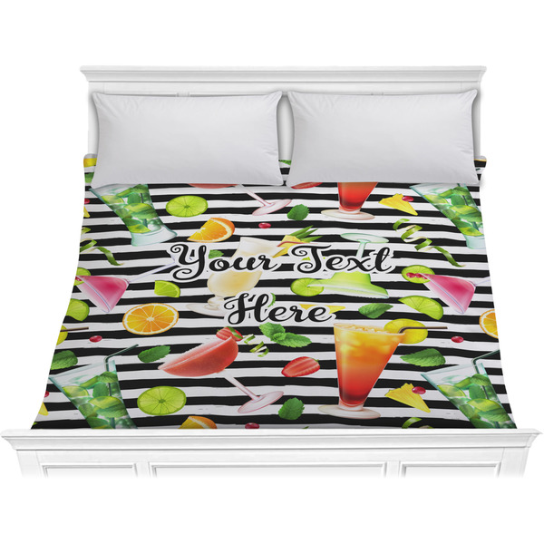 Custom Cocktails Comforter - King (Personalized)