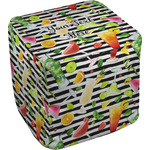 Cocktails Cube Pouf Ottoman (Personalized)