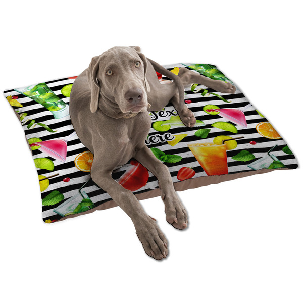 Custom Cocktails Dog Bed - Large w/ Name or Text