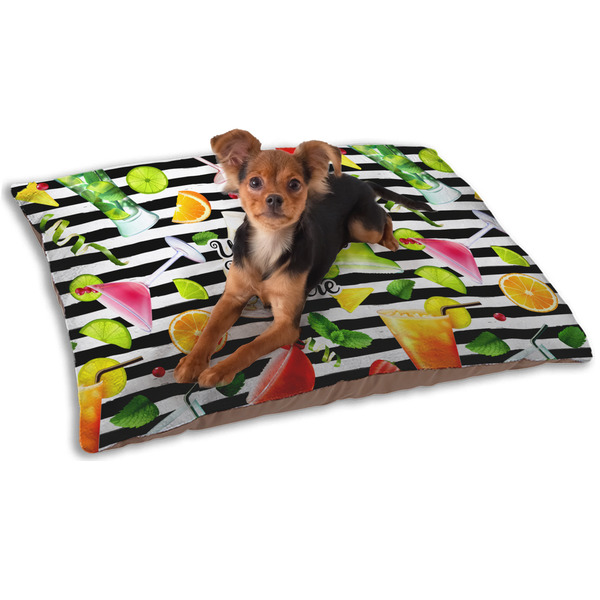 Custom Cocktails Dog Bed - Small w/ Name or Text