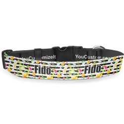 Cocktails Deluxe Dog Collar - Large (13" to 21") (Personalized)
