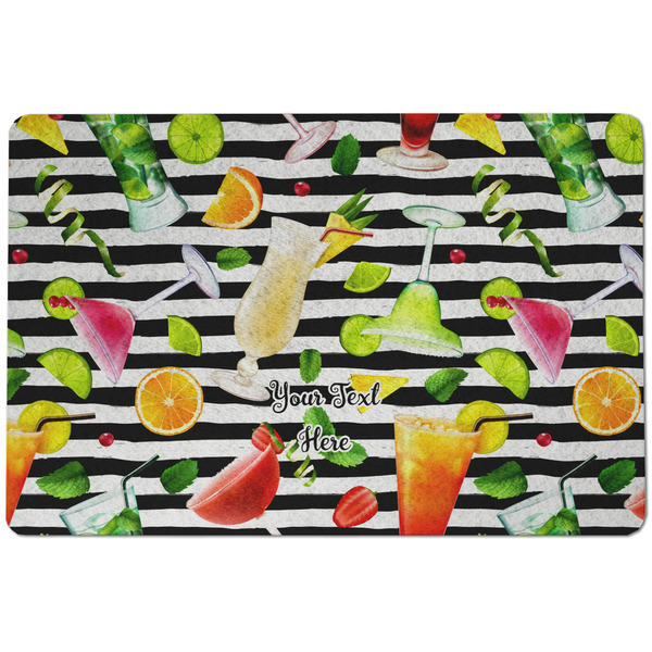 Custom Cocktails Dog Food Mat w/ Name or Text