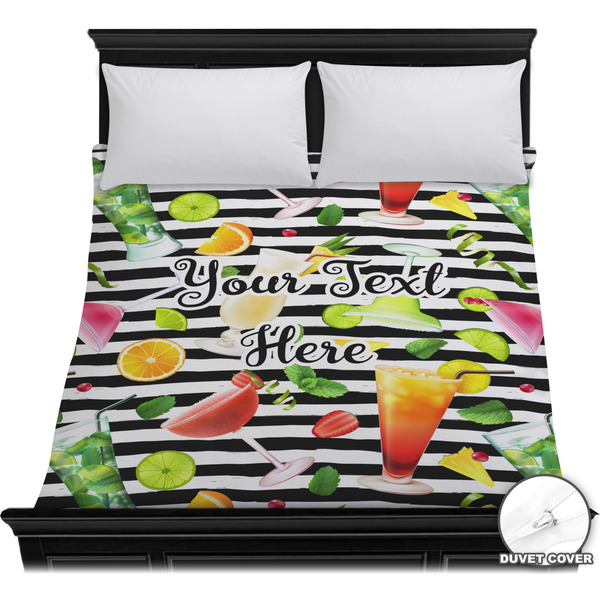 Custom Cocktails Duvet Cover - Full / Queen (Personalized)