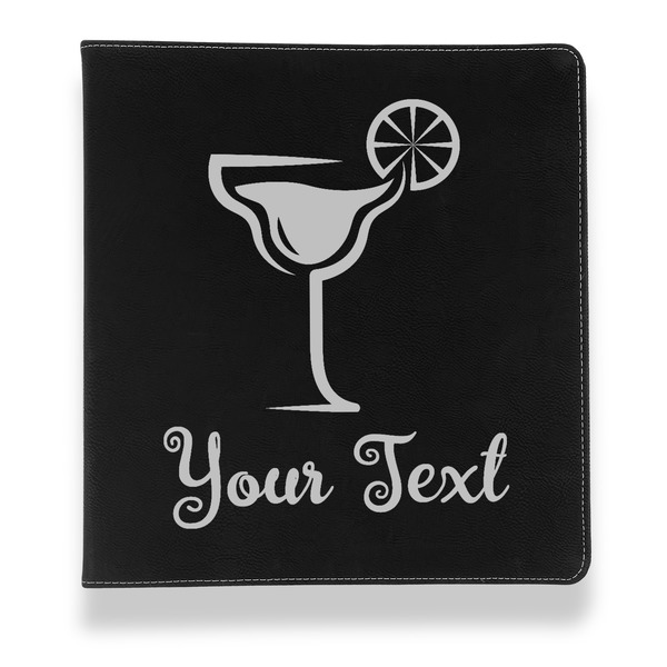 Custom Cocktails Leather Binder - 1" - Black (Personalized)