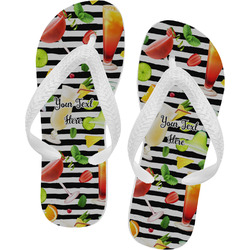 Cocktails Flip Flops - XSmall (Personalized)
