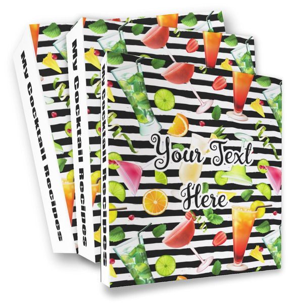 Custom Cocktails 3 Ring Binder - Full Wrap (Personalized)