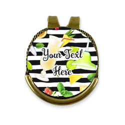 Cocktails Golf Ball Marker - Hat Clip - Gold