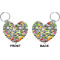 Cocktails Heart Keychain (Front + Back)