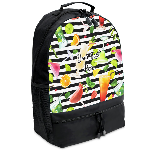 Custom Cocktails Backpacks - Black (Personalized)