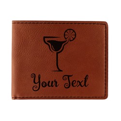 Cocktails Leatherette Bifold Wallet (Personalized)