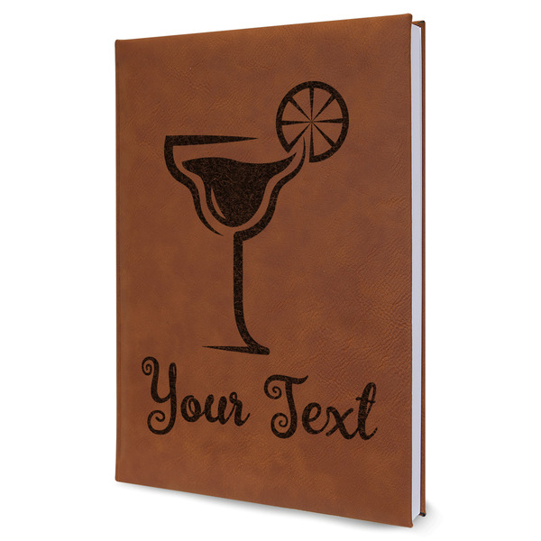 Custom Cocktails Leather Sketchbook - Large - Single Sided (Personalized)