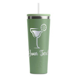 Cocktails RTIC Everyday Tumbler with Straw - 28oz - Light Green - Single-Sided (Personalized)