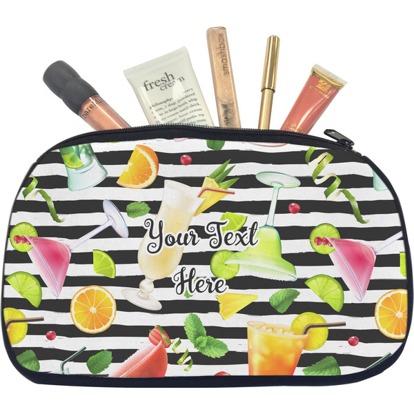 Custom Cocktails Makeup / Cosmetic Bag - Medium (Personalized)