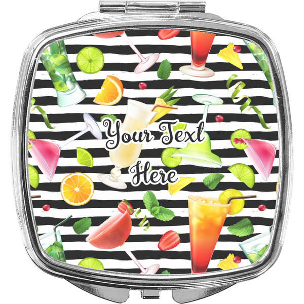 Custom Cocktails Compact Makeup Mirror (Personalized)