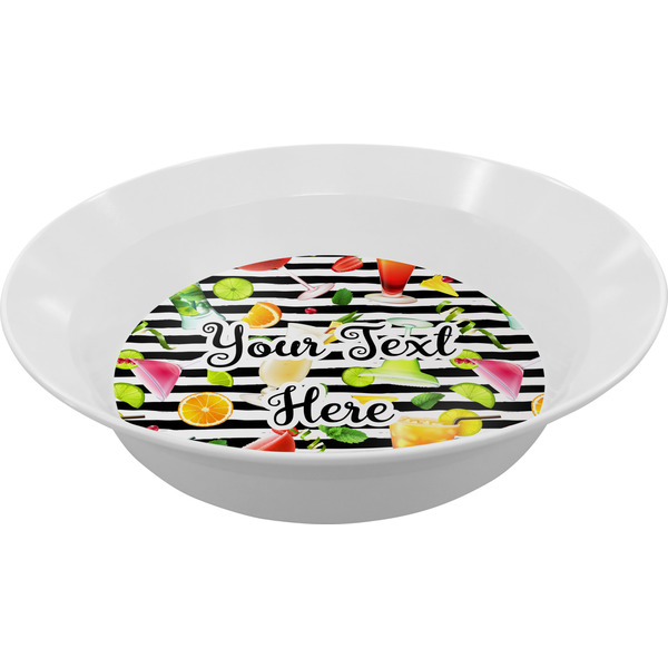 Custom Cocktails Melamine Bowl (Personalized)