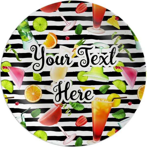 Custom Cocktails Melamine Plate (Personalized)