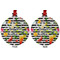 Cocktails Metal Ball Ornament - Front and Back