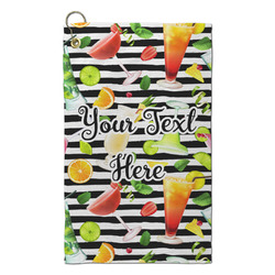 Cocktails Microfiber Golf Towel - Small (Personalized)