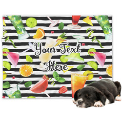 Cocktails Dog Blanket - Large (Personalized)