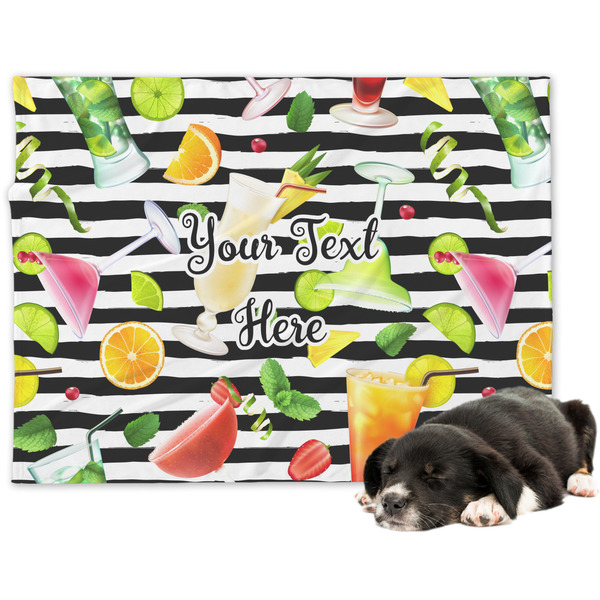 Custom Cocktails Dog Blanket (Personalized)