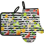 Cocktails Oven Mitt & Pot Holder Set w/ Name or Text