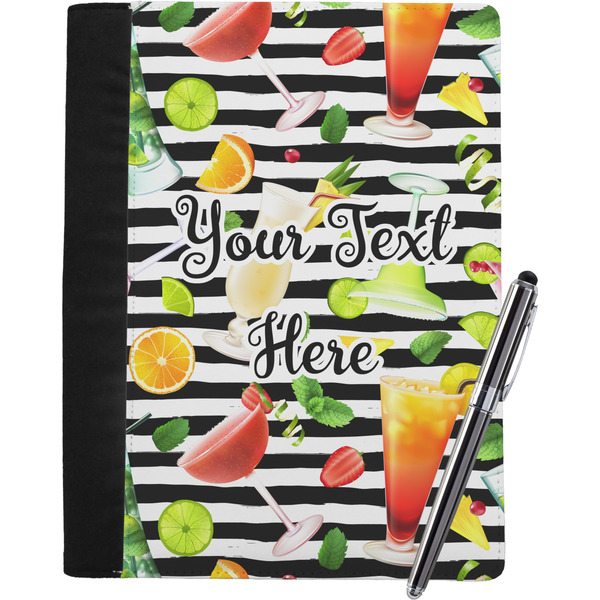 Custom Cocktails Notebook Padfolio - Large w/ Name or Text