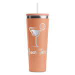 Cocktails RTIC Everyday Tumbler with Straw - 28oz - Peach - Single-Sided (Personalized)