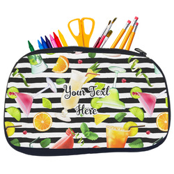 Cocktails Neoprene Pencil Case - Medium w/ Name or Text