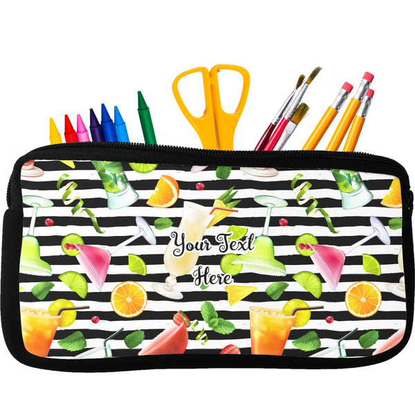 Custom Cocktails Neoprene Pencil Case (Personalized)