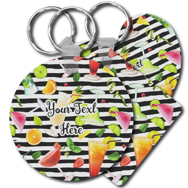 Custom Cocktails Plastic Keychain (Personalized)