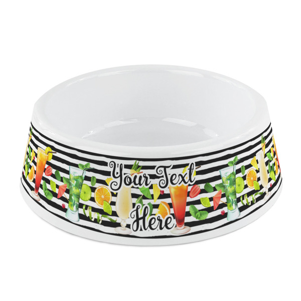 Custom Cocktails Plastic Dog Bowl - Small (Personalized)