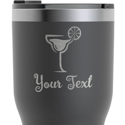 Cocktails RTIC Tumbler - Black - Engraved Front & Back (Personalized)