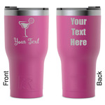 Cocktails RTIC Tumbler - Magenta - Laser Engraved - Double-Sided (Personalized)