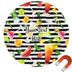 Cocktails Round Car Magnet - 10" (Personalized)