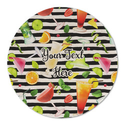 Cocktails Round Linen Placemat - Single Sided (Personalized)