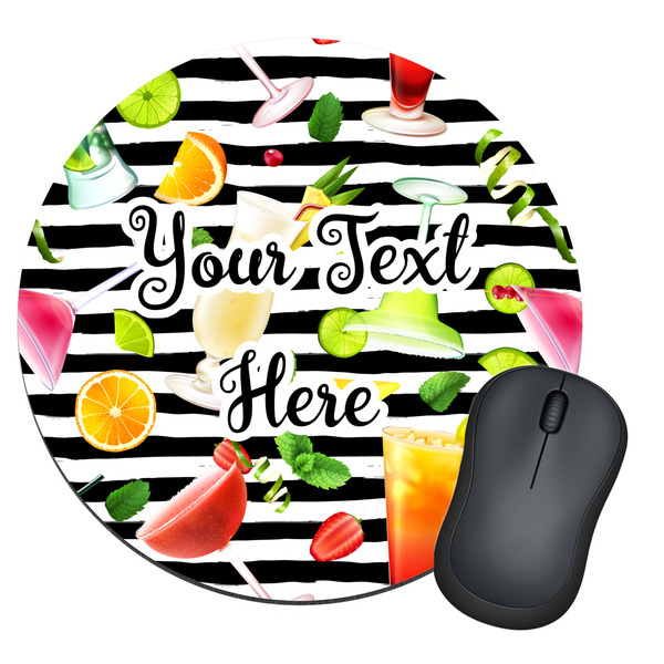 Custom Cocktails Round Mouse Pad (Personalized)