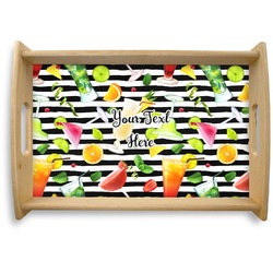 Cocktails Natural Wooden Tray - Small (Personalized)